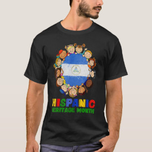 Camiseta Mes de la herencia hispánica Nicaragua niños Chica