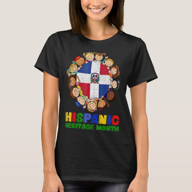 Camiseta Mes de la Herencia Hispánica Niños dominicanos Chi (Anverso)