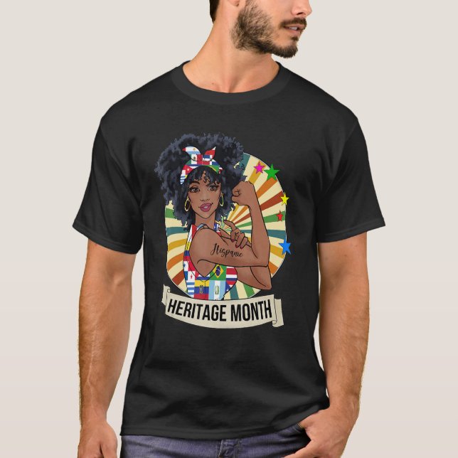 Camiseta Mes de la herencia hispánica: Orgullosos Chicas la (Anverso)