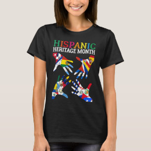 Camiseta Mes de la herencia hispánica Países Banderas latin