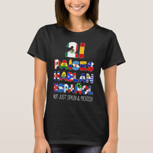 Camiseta Mes de la herencia hispánica Países de habla hispa