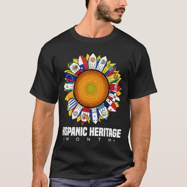 Camiseta Mes de la herencia hispánica Países españoles marc (Anverso)