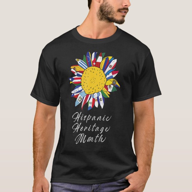 Camiseta Mes de la herencia hispánica Países latinos (Anverso)