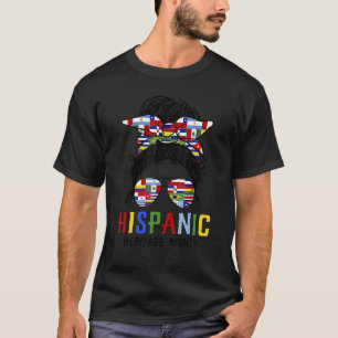 Camiseta Mes de la herencia hispánica Países latinos marcan