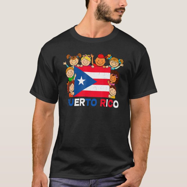 Camiseta Mes de la herencia hispánica Puerto Rico Niños Chi (Anverso)
