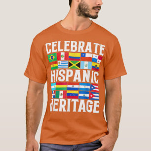 Camiseta Mes de la herencia hispánica retro Bandera latina