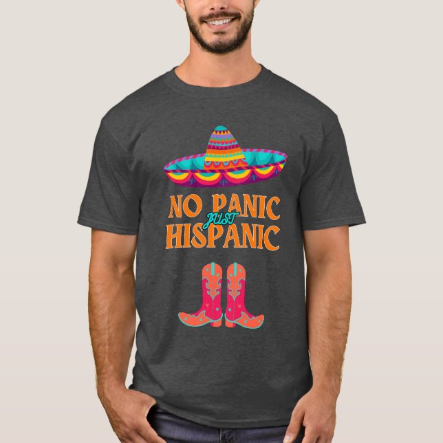 Camiseta Mes de la herencia hispánica Sin pánico hispano gr (Anverso)