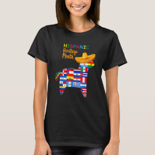Camiseta Mes de la herencia hispánica Todos los países marc
