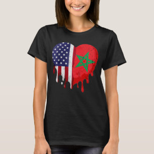 Camiseta Mes de la herencia marroquí norteamericana Bandera