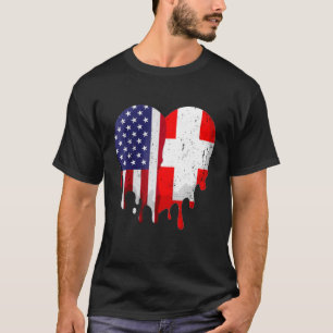 Camiseta Mes de la Herencia Suiza Americana Bandera de Suiz