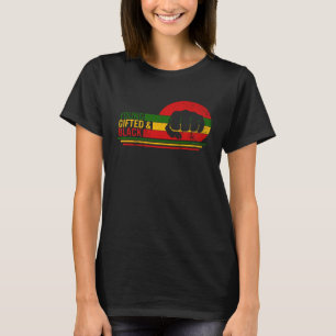 Camiseta Mes de la Historia Afroamericana Mujer Afro Dotada