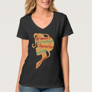 CAMISETA MES DE LA HISTORIA DE LA MUJER CARÁCTER CORAJE COM
