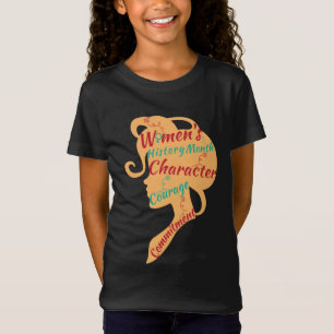 CAMISETA MES DE LA HISTORIA DE LA MUJER CARÁCTER CORAJE COM