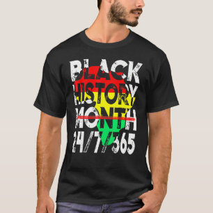 Camiseta Mes de la Historia Negra 247365 Mapa de África Mel