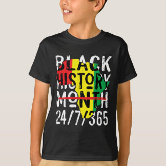 Camiseta Mes de la Historia Negra 247365 Mapa de África Mel