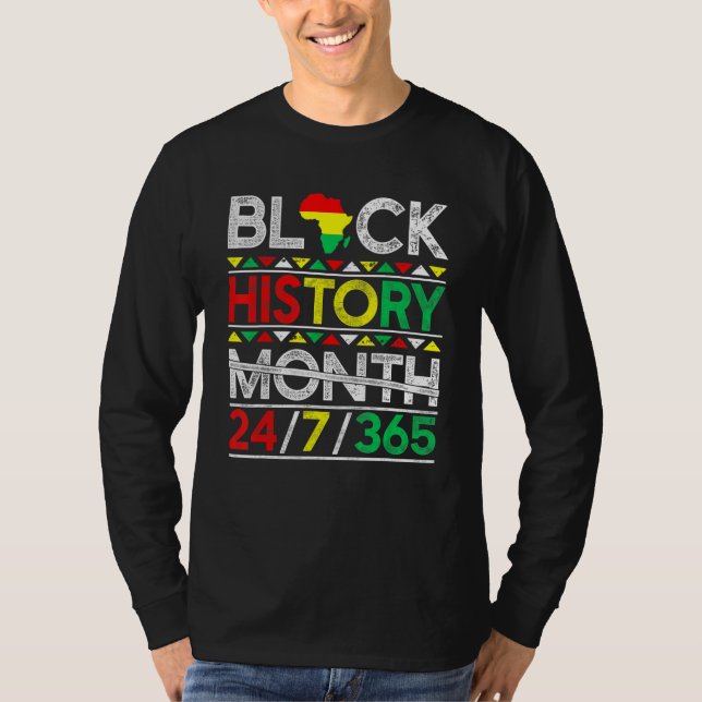 Camiseta Mes de la historia negra 247365 Melanin negro afri (Anverso)