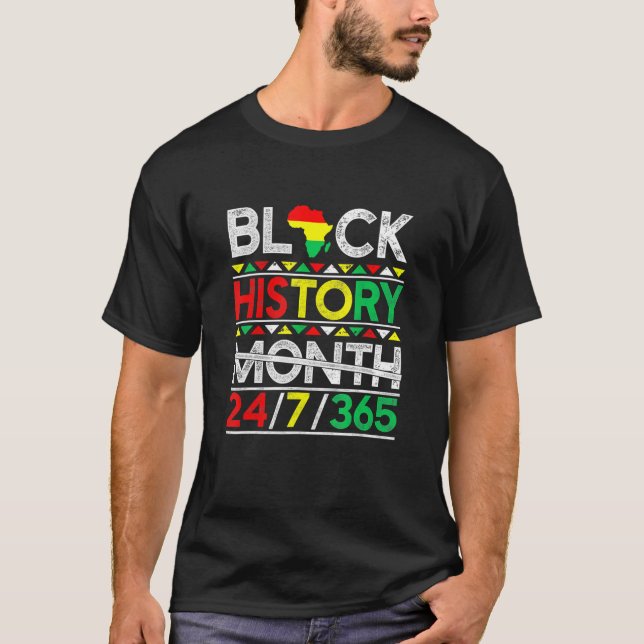 Camiseta Mes de la historia negra 247365 Melanin negro afri (Anverso)