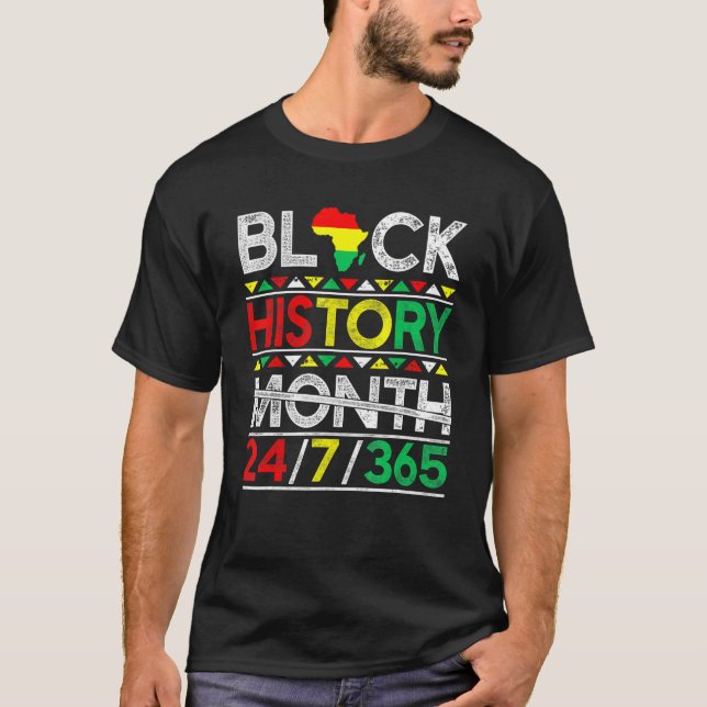 Camiseta Mes de la historia negra 247365 Melanin negro afri (Anverso)