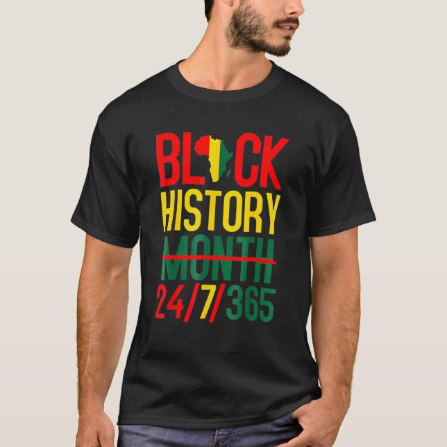 Camiseta Mes de la historia negra 247365 Melanin negro afri (Anverso)
