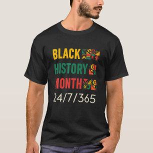 Camiseta Mes de la historia negra 24/7/365 - Hombres retro 