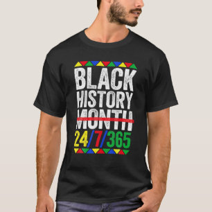 Camiseta Mes de la historia negra 24/7/365 Orgullo negro