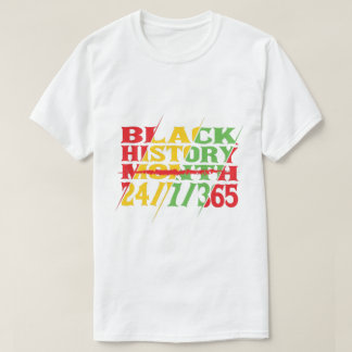 Camiseta Mes de la Historia Negra 24/7/365, Orgullo Negro, 