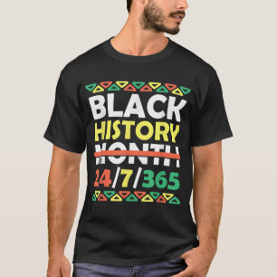 Camiseta Mes de la historia negra 24 7 365 Orgullo negro af