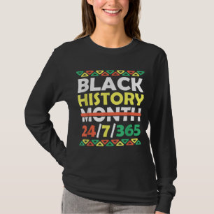 Camiseta Mes de la historia negra 24 7 365 Orgullo negro af