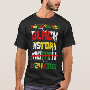 Camiseta Mes de la historia negra 24 Hombres Orgullo Africa