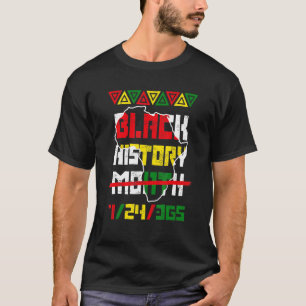 Camiseta Mes de la historia negra 24 Hombres Orgullo Africa