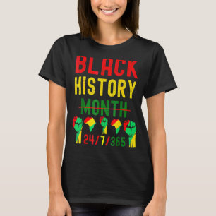 Camiseta Mes de la historia negra 24 Hombres Orgullo Africa