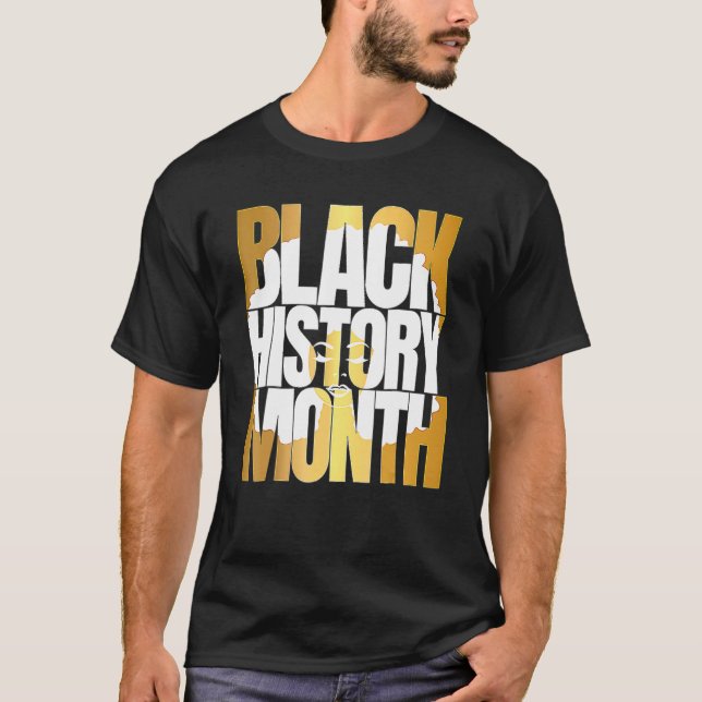 Camiseta Mes de la historia negra 24 Hombres Orgullo Africa (Anverso)