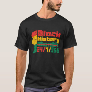 Camiseta Mes de la historia negra africana 24/7/365