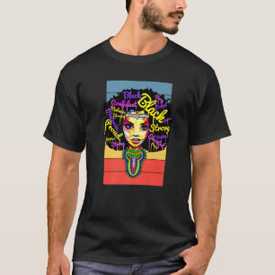 Camiseta Mes de la historia negra afroamericana Retro Afro