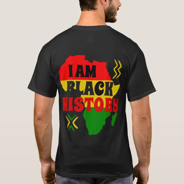 Camiseta Mes de la Historia Negra, afroamericano (Reverso)