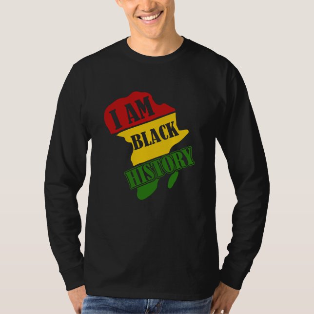 Camiseta Mes de la Historia Negra Afroamericano Soy Negro H (Anverso)