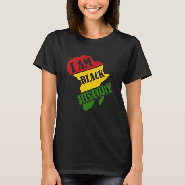 Camiseta Mes de la Historia Negra Afroamericano Soy Negro H (Anverso)
