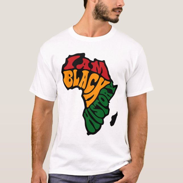 Camiseta Mes de la Historia Negra Aparato Africa Map Kente  (Anverso)