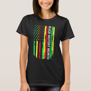 Camiseta Mes de la historia negra Bandera afroamericana Mel