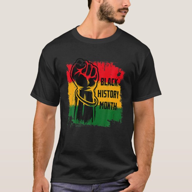 Camiseta Mes de la historia negra, BHM, hombres del orgullo (Anverso)