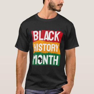 Camiseta Mes de la historia negra. Celebración afroamerican