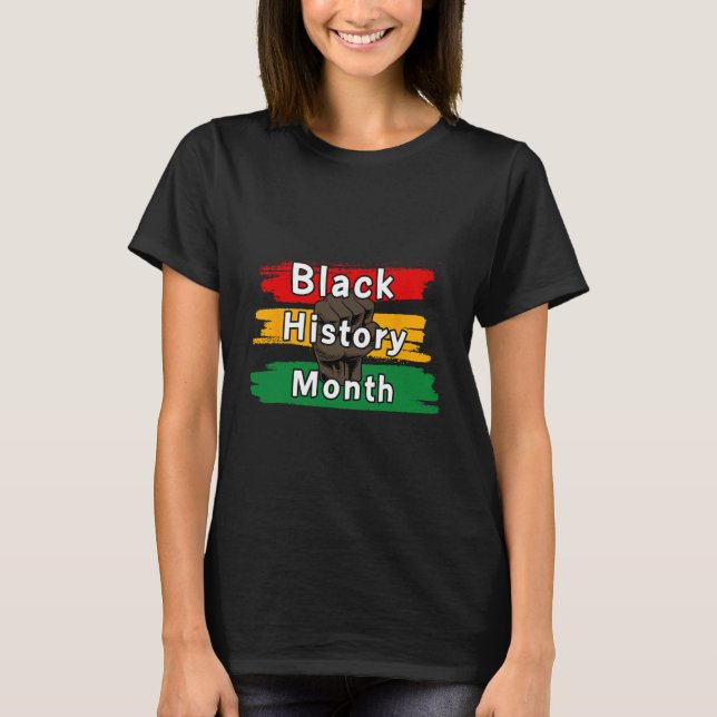 Camiseta Mes de la historia negra celebrando el alza juntos (Anverso)