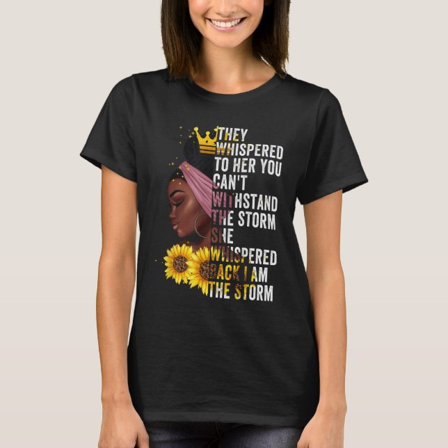 Camiseta Mes de la Historia Negra Chica Mujer Africana Afro (Anverso)