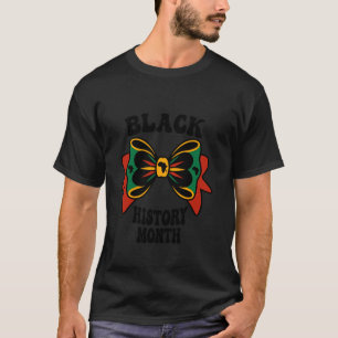 Camiseta Mes de la historia negra Coquette Bow Melanin Afro
