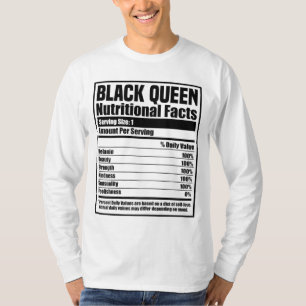 Camiseta Mes de la historia negra, datos de nutrición, rein