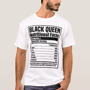 Camiseta Mes de la historia negra, datos de nutrición, rein