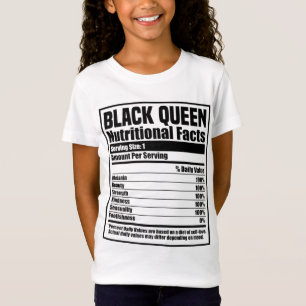 Camiseta Mes de la historia negra, datos de nutrición, rein