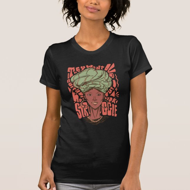 Camiseta Mes de la historia negra de la mujer africana (Anverso)