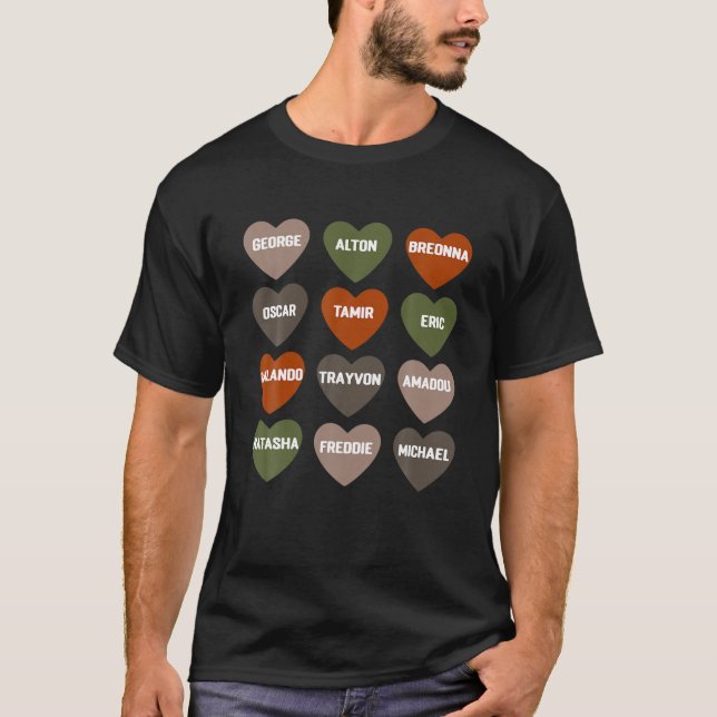 Camiseta Mes de la historia negra dicen sus nombres hombres (Anverso)