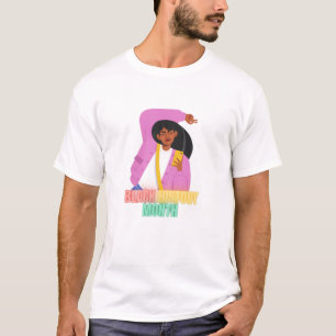 Camiseta Mes de la historia negra, diseño de mujeres afroam